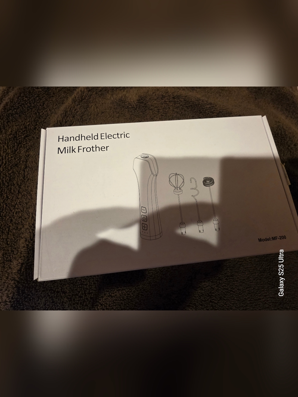 Handheld Electric Milk Frother - White